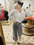 Jeans wide gris