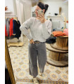 Jeans wide gris