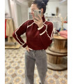 Pull bordeaux lilou